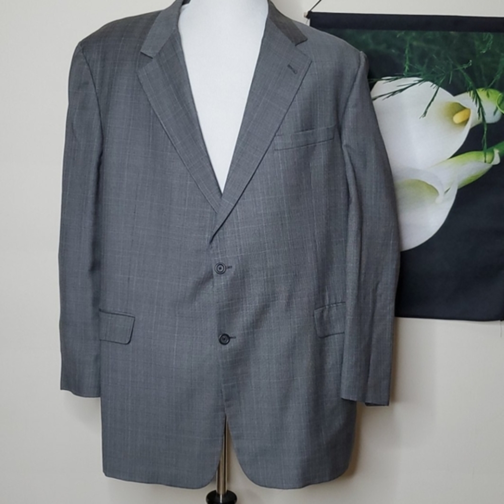 Men's Burberry Plaid Suit Jacket